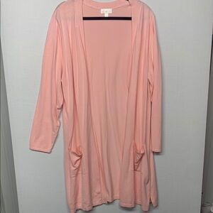 Belle Kim Gravel Pink MIDI Cardigan